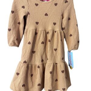 NWT Cat & Jack Waffle Knit Heart Dress – 18M